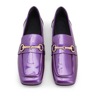 8 by YOOX Purple Patent Leather Clamp Loafer